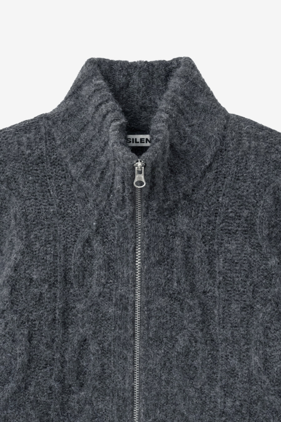 Insilence - Twist Half Zip-up Knit (Charcoal) product image 9 | TRAB K-Fashion Australia