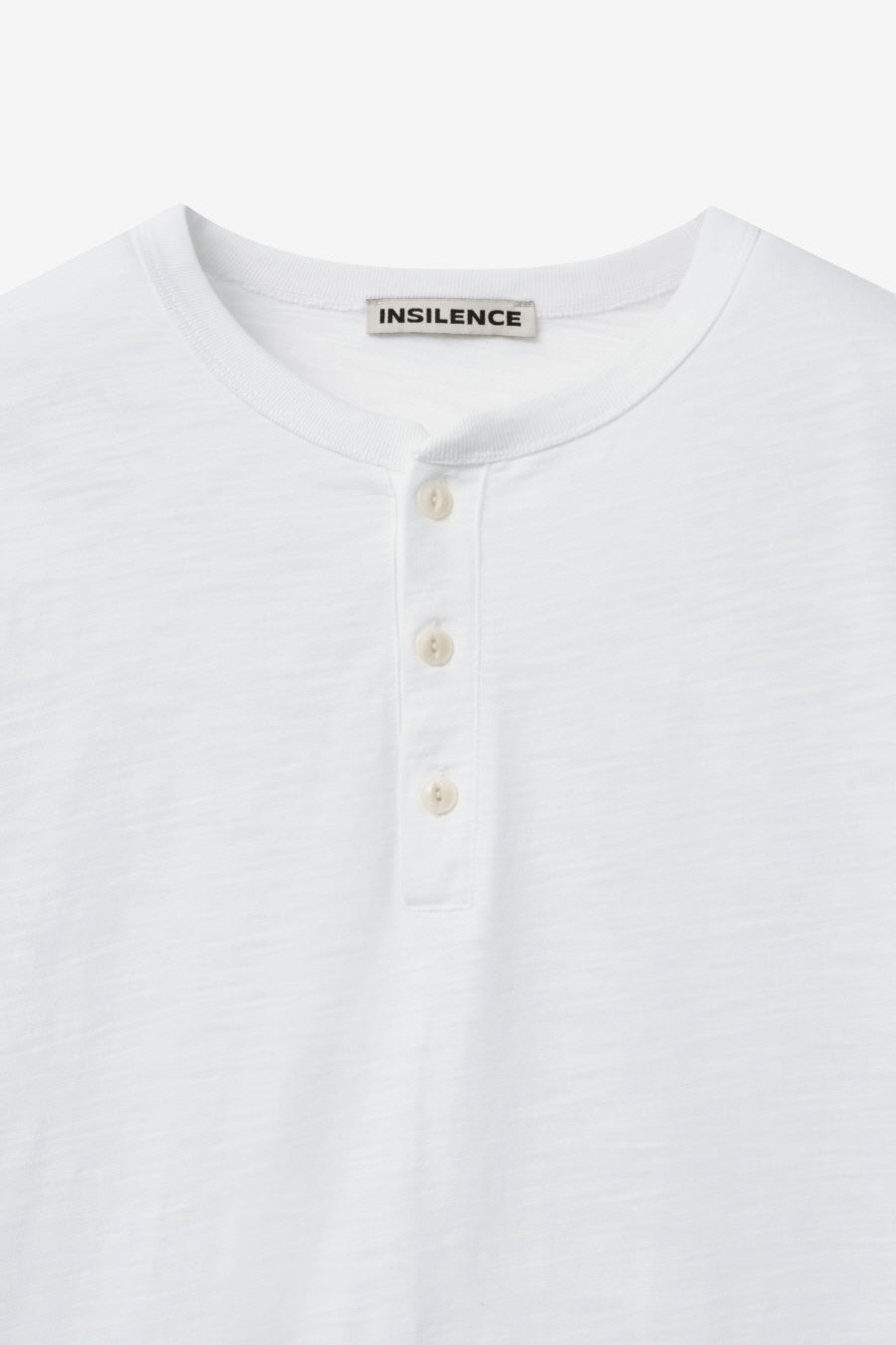 Insilence - Henley Neck Short Sleeve (White) product image 9 | TRAB K-Fashion Australia