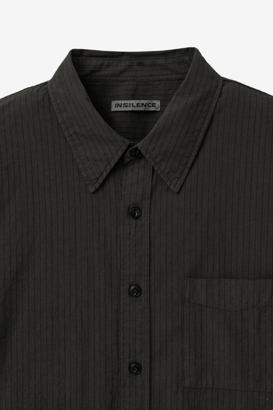 Insilence - Garment-dyed Striped Shirt (Brown) product image 9 | TRAB K-Fashion Australia