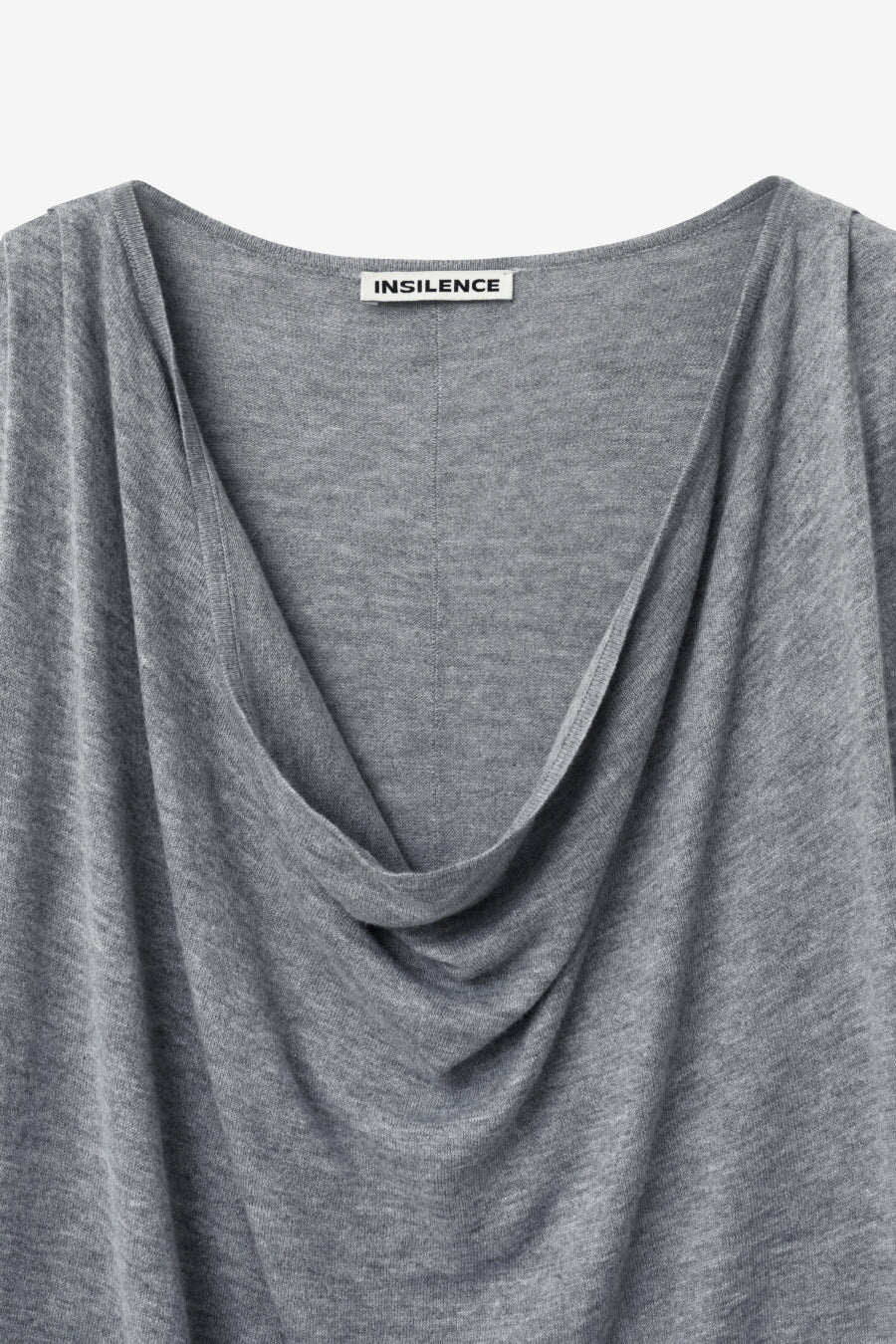 Insilence - Cowl Neck Shirring Pullover (Grey) product image 9 | TRAB K-Fashion Australia
