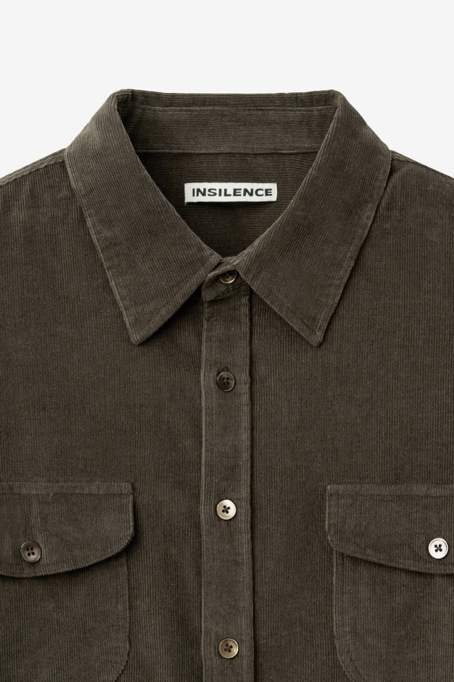 Insilence - Corduroy Two-Pocket Shirt (Brown) product image 9 | TRAB K-Fashion Australia