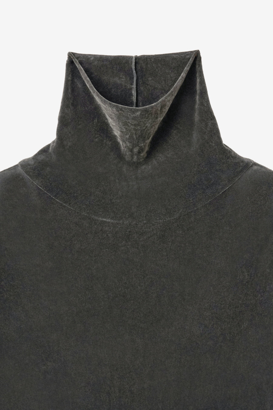 Insilence - Velvet Mesh Turtleneck T-Shirt (Charcoal) product image 9 | TRAB K-Fashion Australia