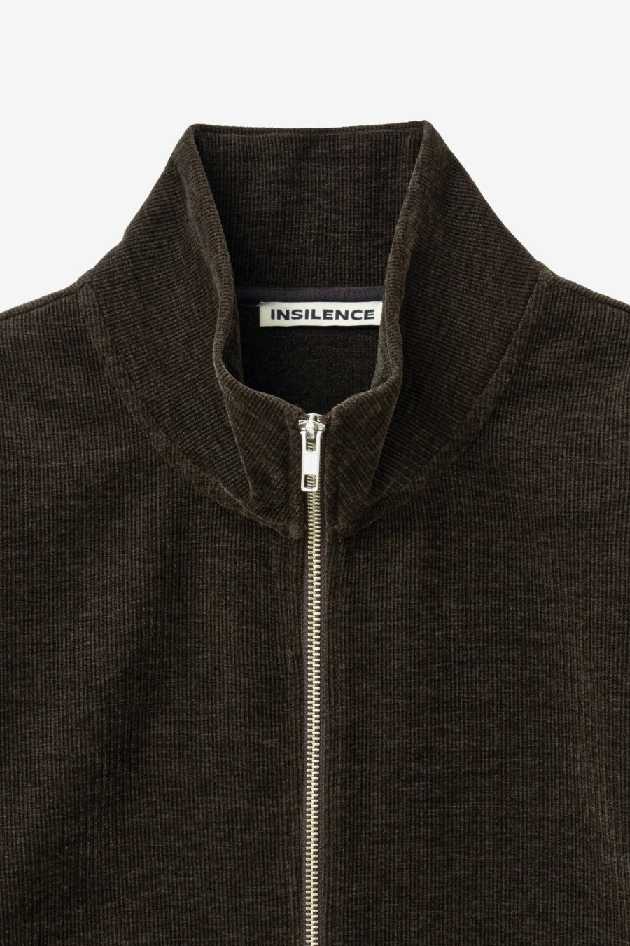 Insilence - Corduroy High-Neck Zip-Up (Brown) product image 9 | TRAB K-Fashion Australia