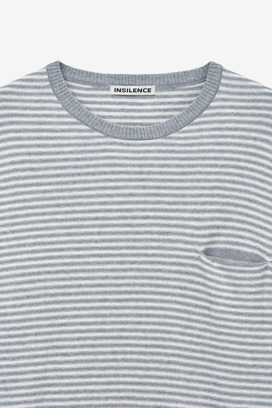 Insilence - Cotton Cashmere Striped Pullover (Grey) product image 9 | TRAB K-Fashion Australia