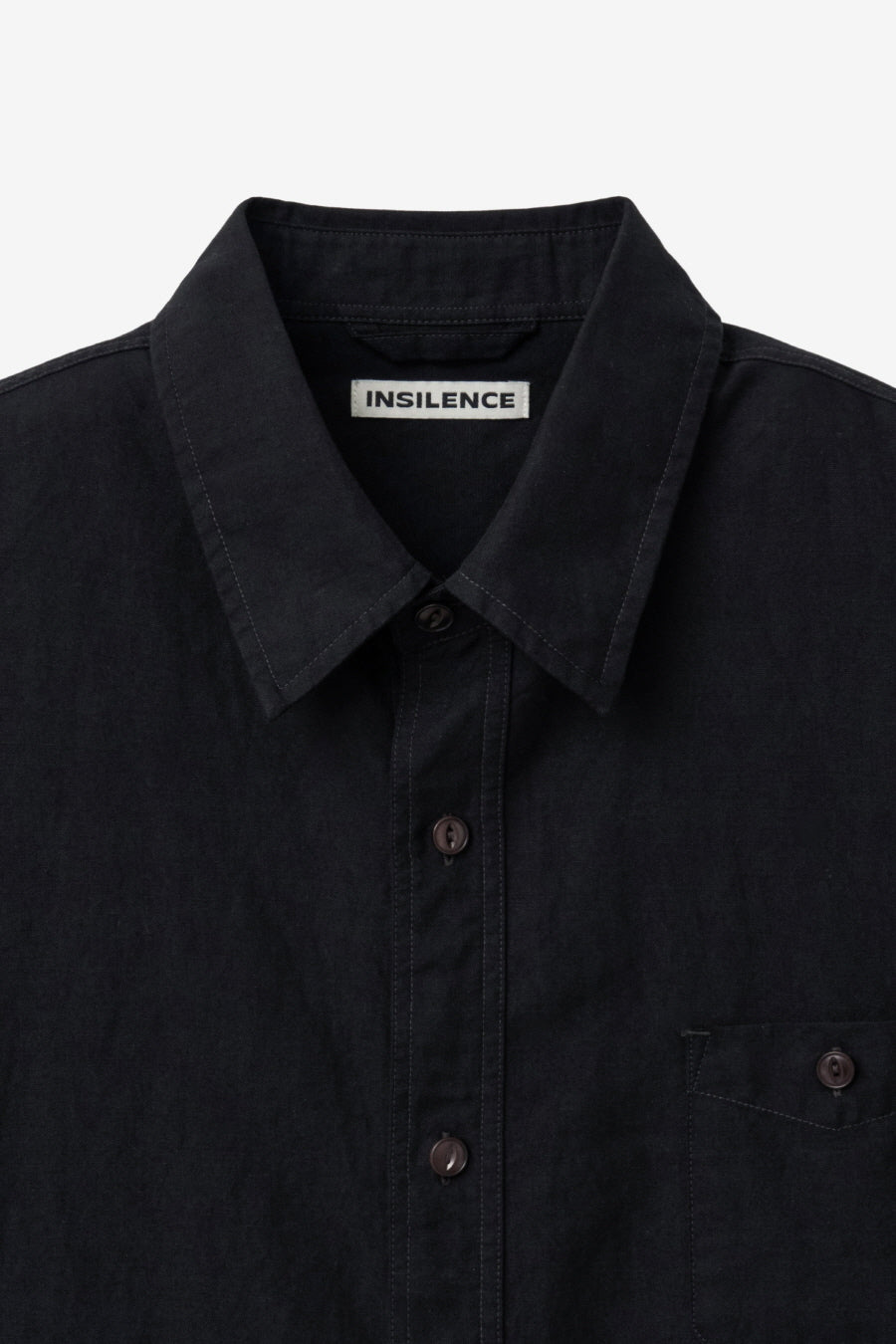 Insilence - Washed Natural Slub Shirt (Black) product image 9 | TRAB K-Fashion Australia