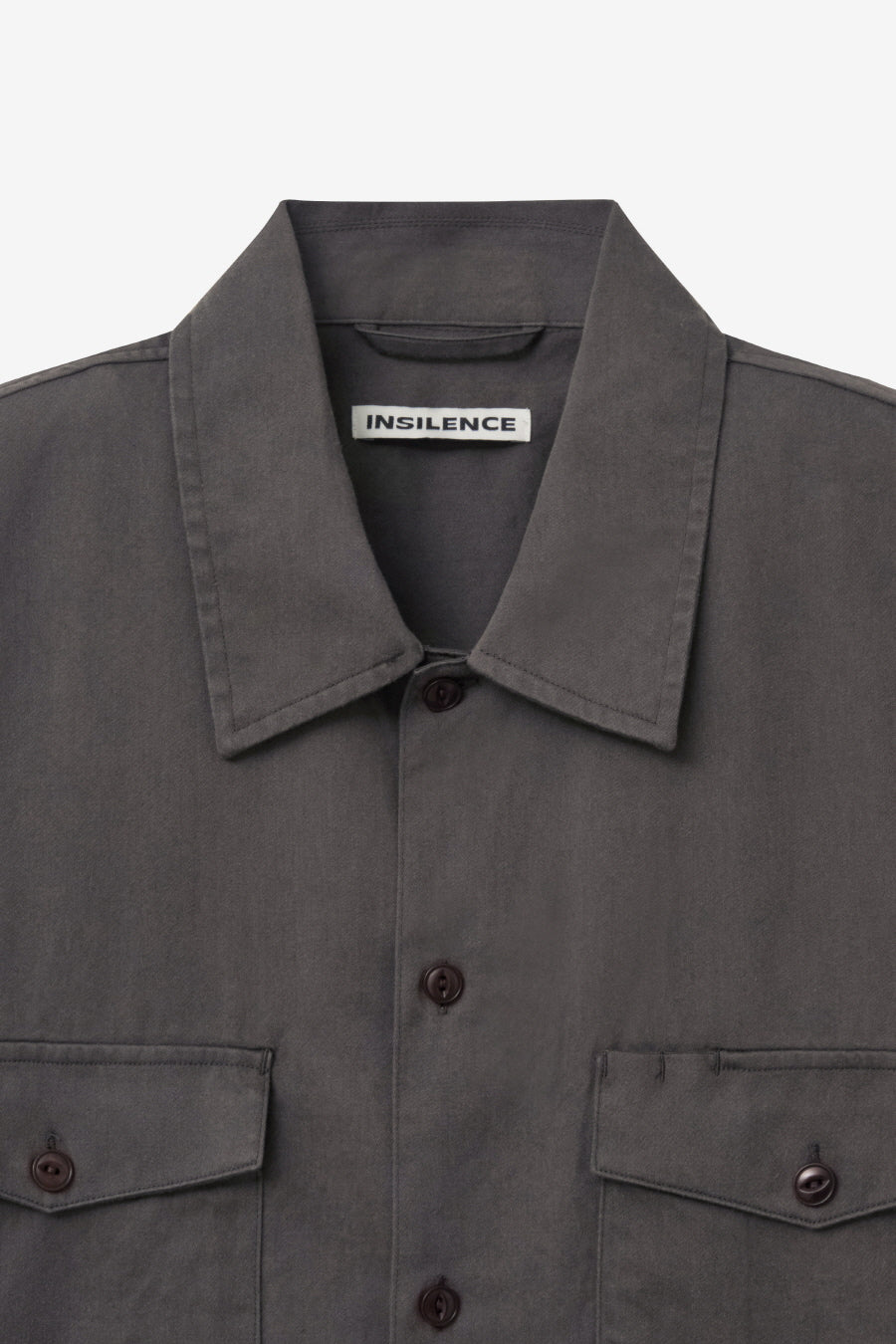Insilence - Cotton Tencel Fatigue Shirt (Ash Brown) product image 9 | TRAB K-Fashion Australia