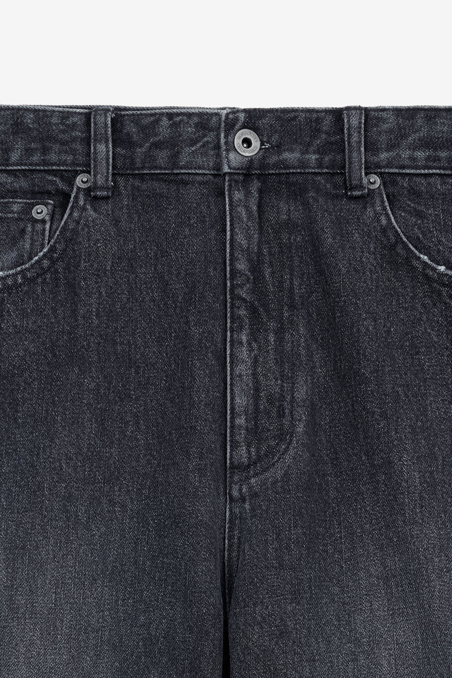 Insilence - Semi-Wide Denim Pants (Dark Grey) product image 9 | TRAB K-Fashion Australia