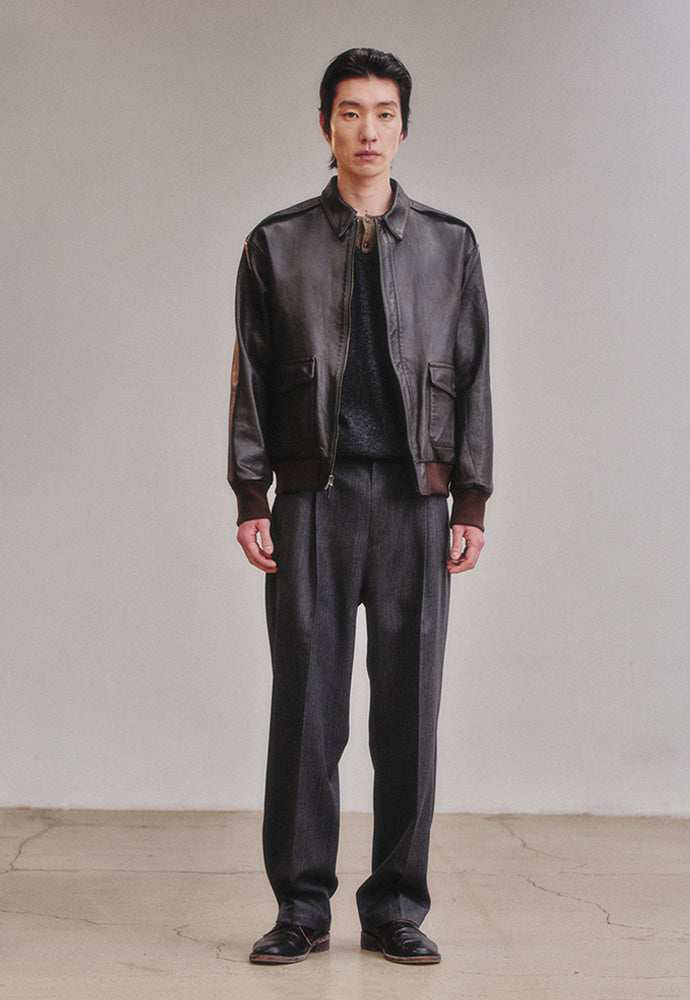 Art if acts - Washed Goat Leather A2 Jacket (Brown) product image 2 | TRAB K-Fashion Australia