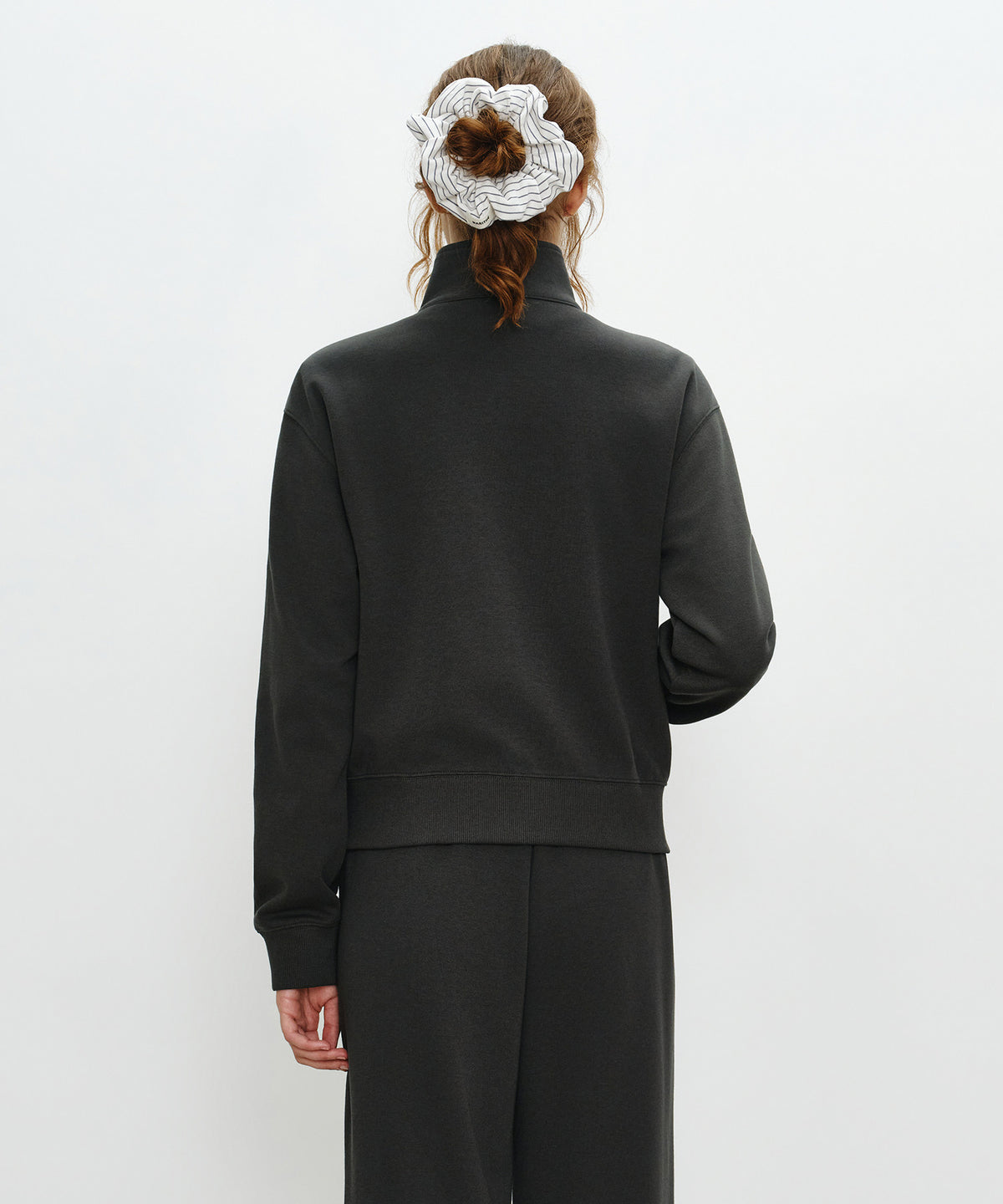 Marithe & Francois Girbaud - Basic High Neck Zipup (Charcoal) product image 3 | TRAB K-Fashion Australia