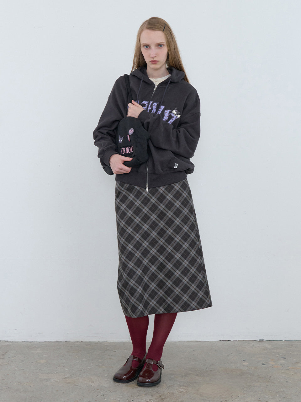 Kijun - Kuromi Patch Shopper Bag (Black) product image 4 | TRAB K-Fashion Australia