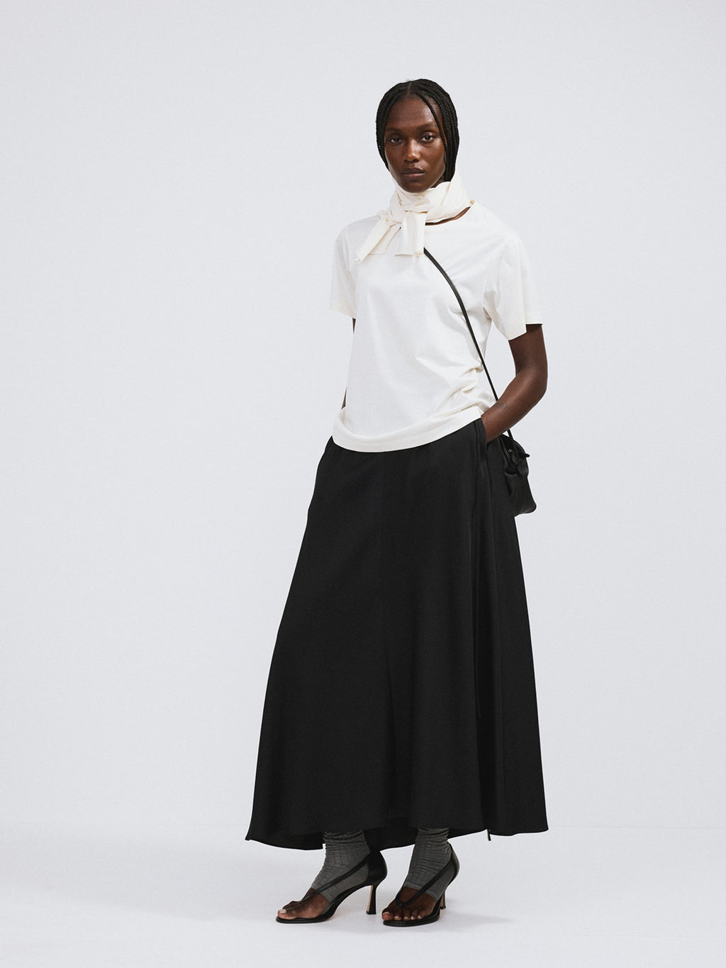 Recto - Fluid Long Skirt (Black) product image 1 | TRAB K-Fashion Australia