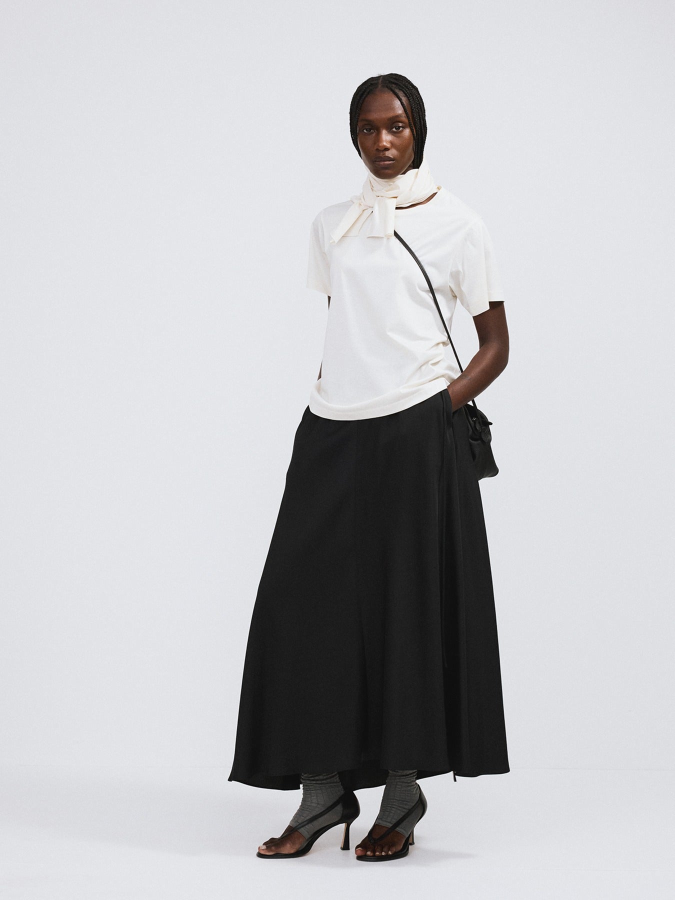 Recto - Fluid Long Skirt (Black) product image 1 | TRAB K-Fashion Australia