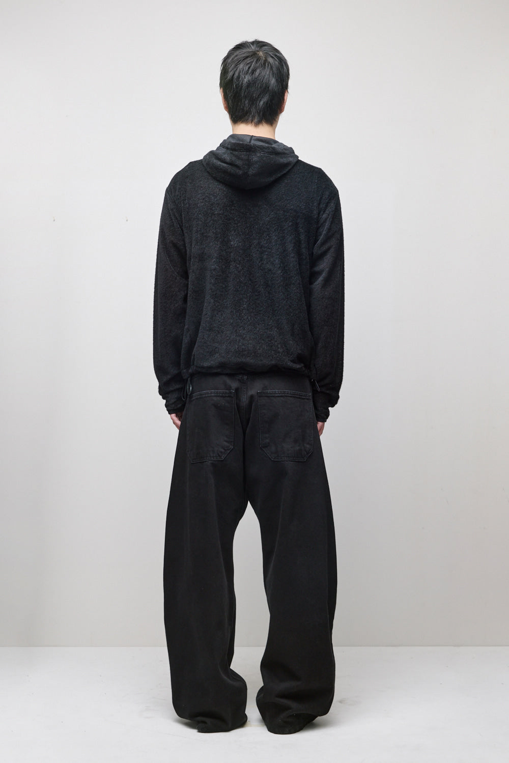 Hatchingroom - Fuzzy Mesh Hoodie (Black) product image 11 | TRAB K-Fashion Australia