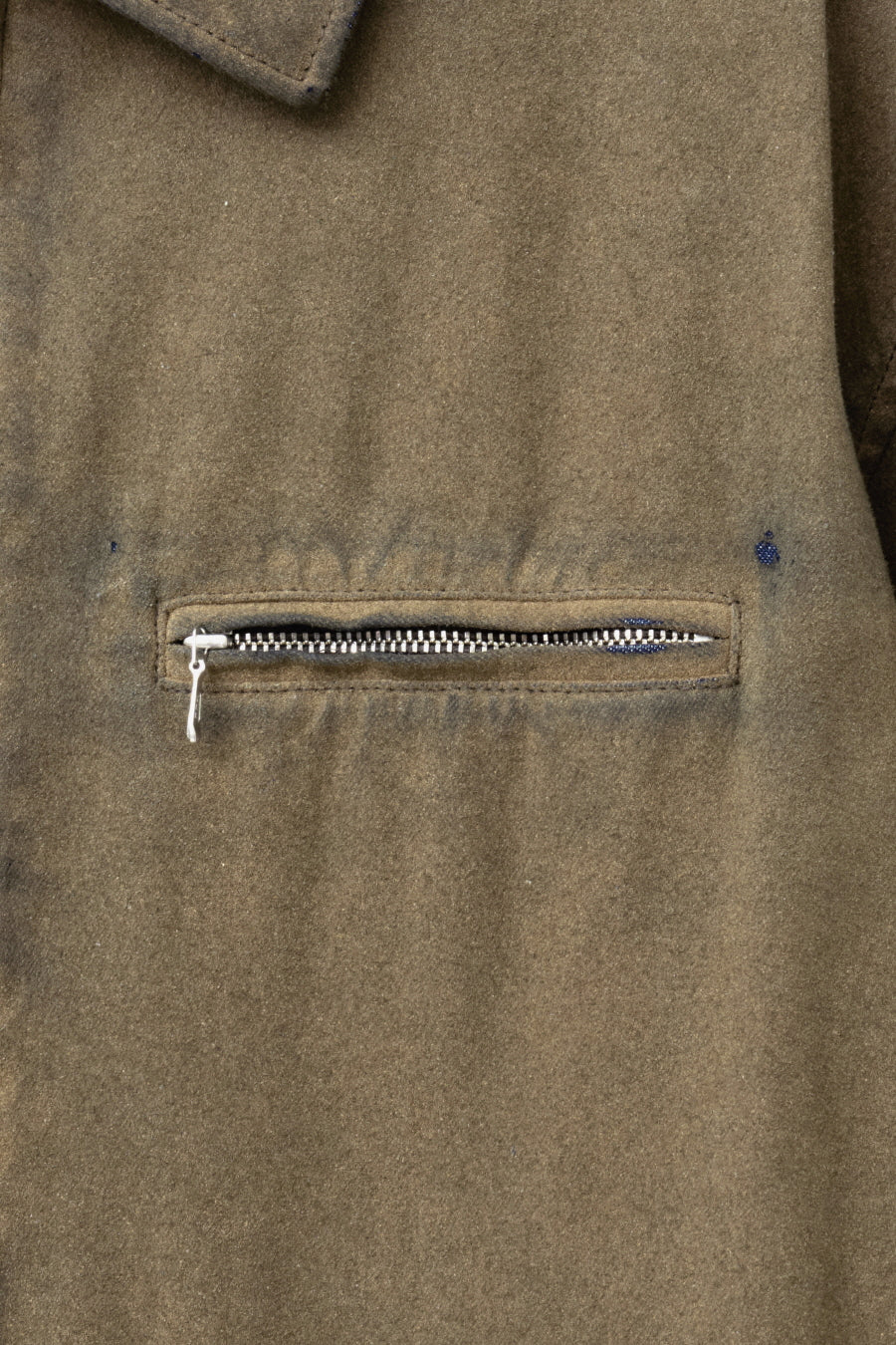 Insilence - Vintage Denim Suede Jacket (Beige) product image 10 | TRAB K-Fashion Australia