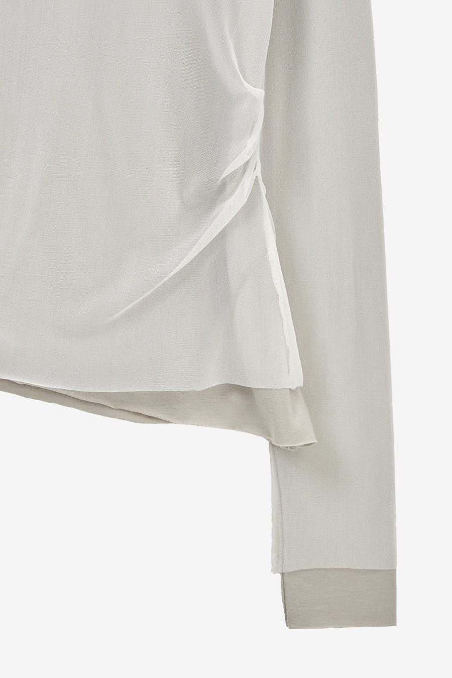 Insilence - Mesh Drape Long Sleeve (Ash Beige) product image 10 | TRAB K-Fashion Australia