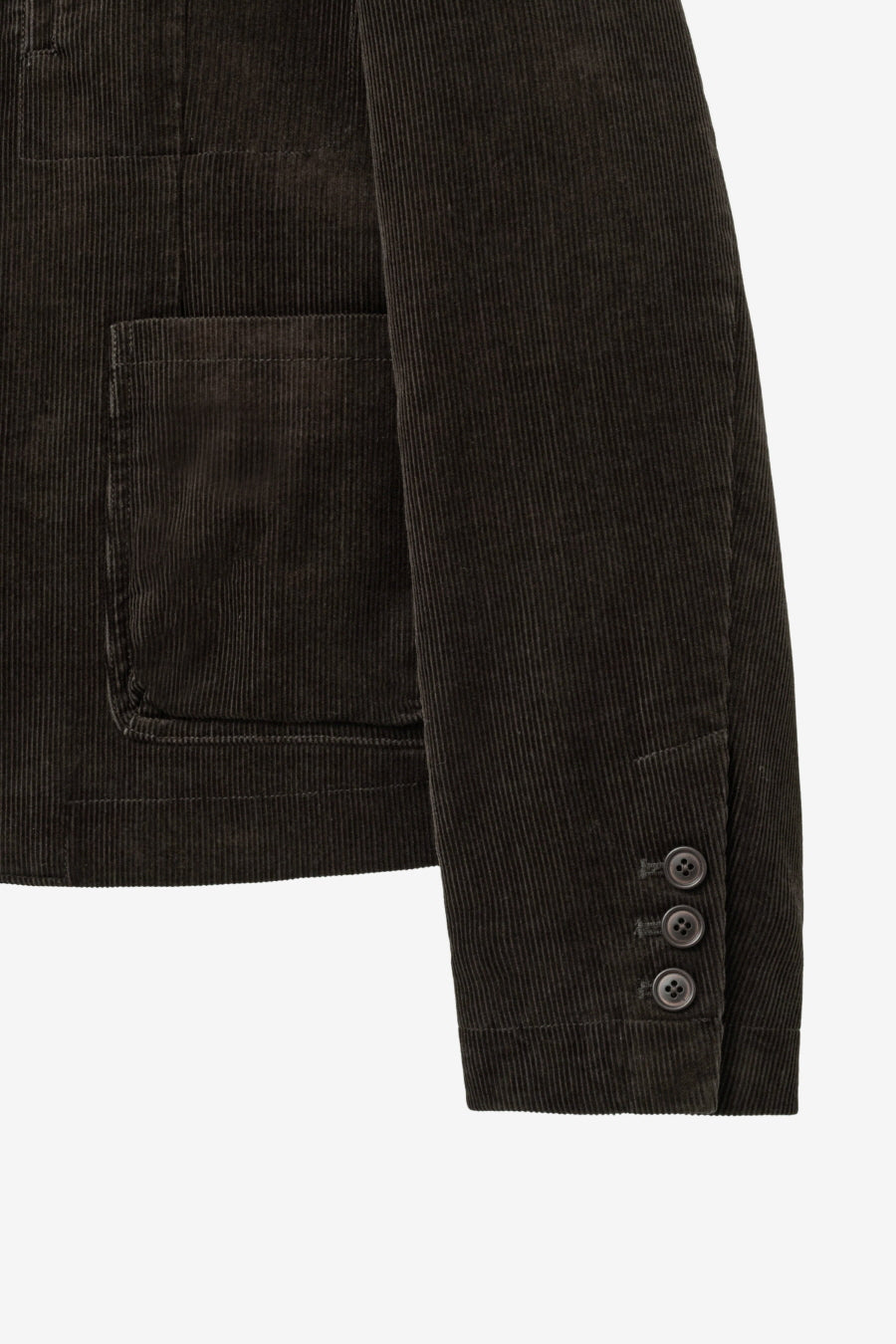 Insilence - Corduroy Single Fitted Jacket (Brown) product image 12 | TRAB K-Fashion Australia