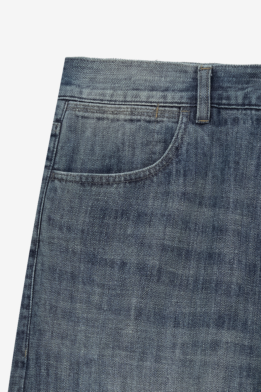 Insilence - Honeycomb Denim Pants (Mid Blue) product image 8 | TRAB K-Fashion Australia