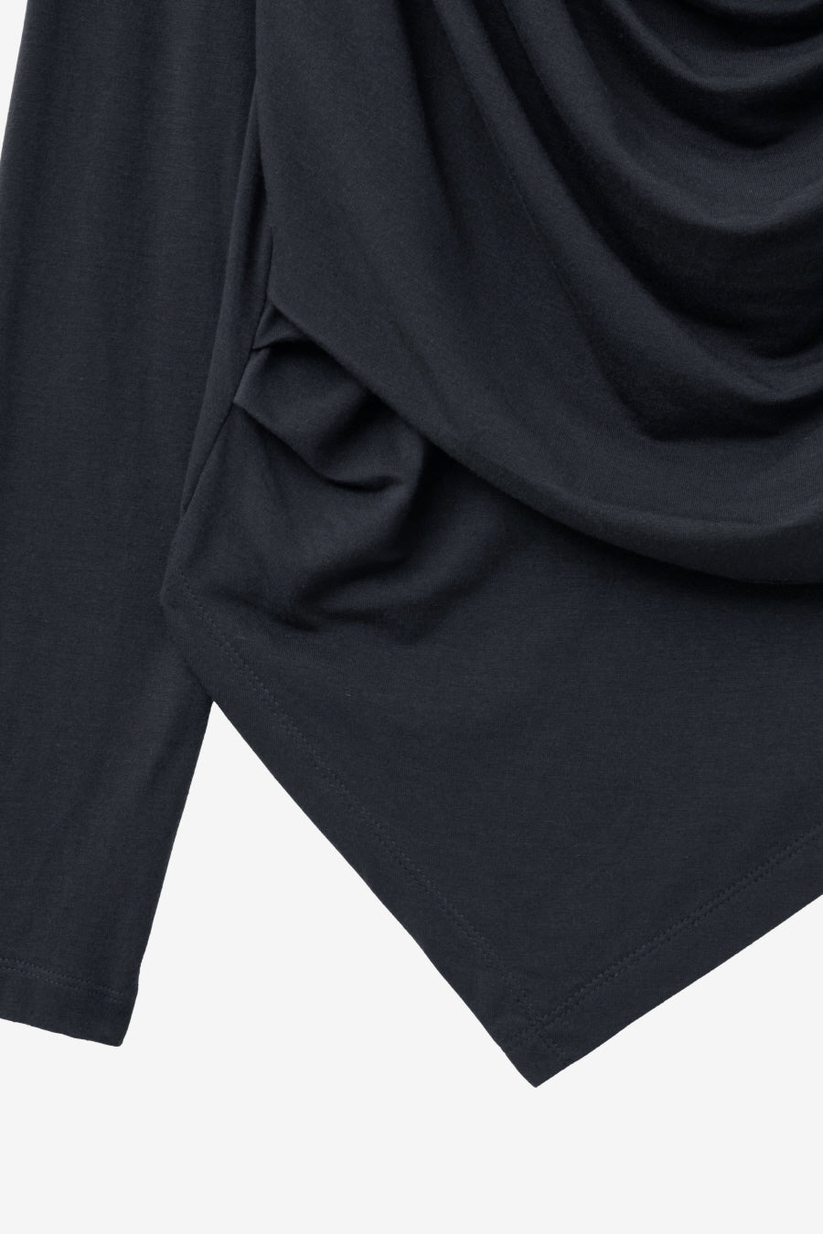 Insilence - Cowl Henley-Neck Long-Sleeve (Black) product image 10 | TRAB K-Fashion Australia