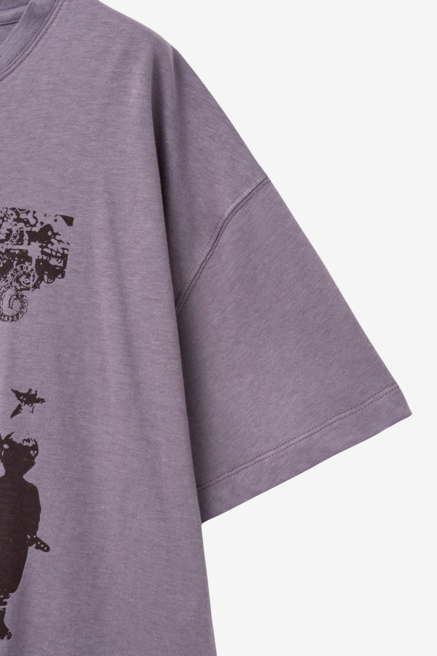 Insilence - Knotted Graphic T-Shirt (Dusty Purple) product image 12 | TRAB K-Fashion Australia