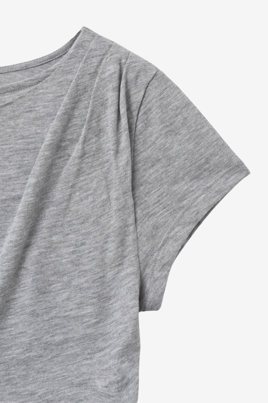 Insilence - Draping Boat Neck T-shirt (Melange Grey) product image 10 | TRAB K-Fashion Australia