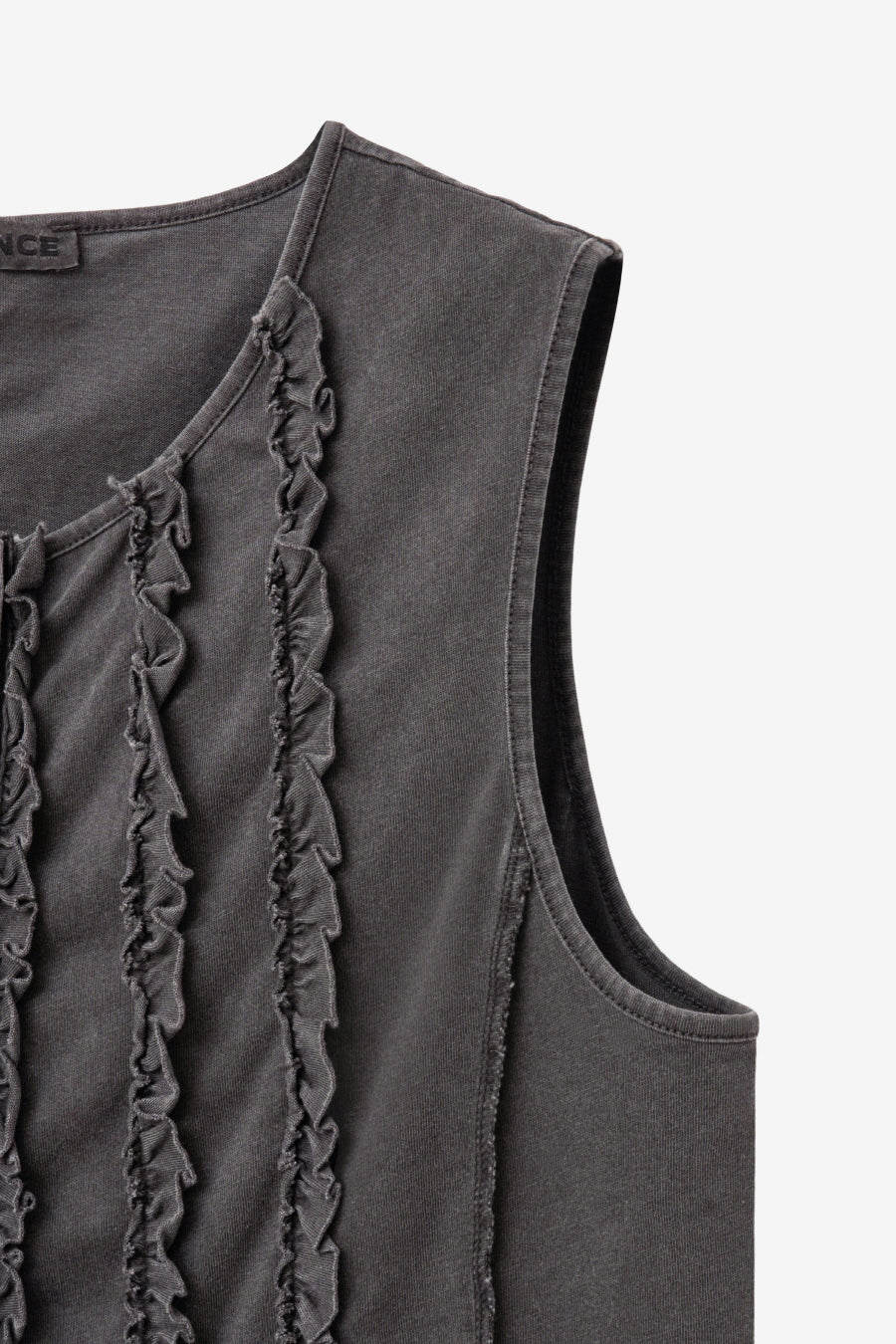Insilence - Ruffled Decki Sleeveless (Charcoal) product image 10 | TRAB K-Fashion Australia
