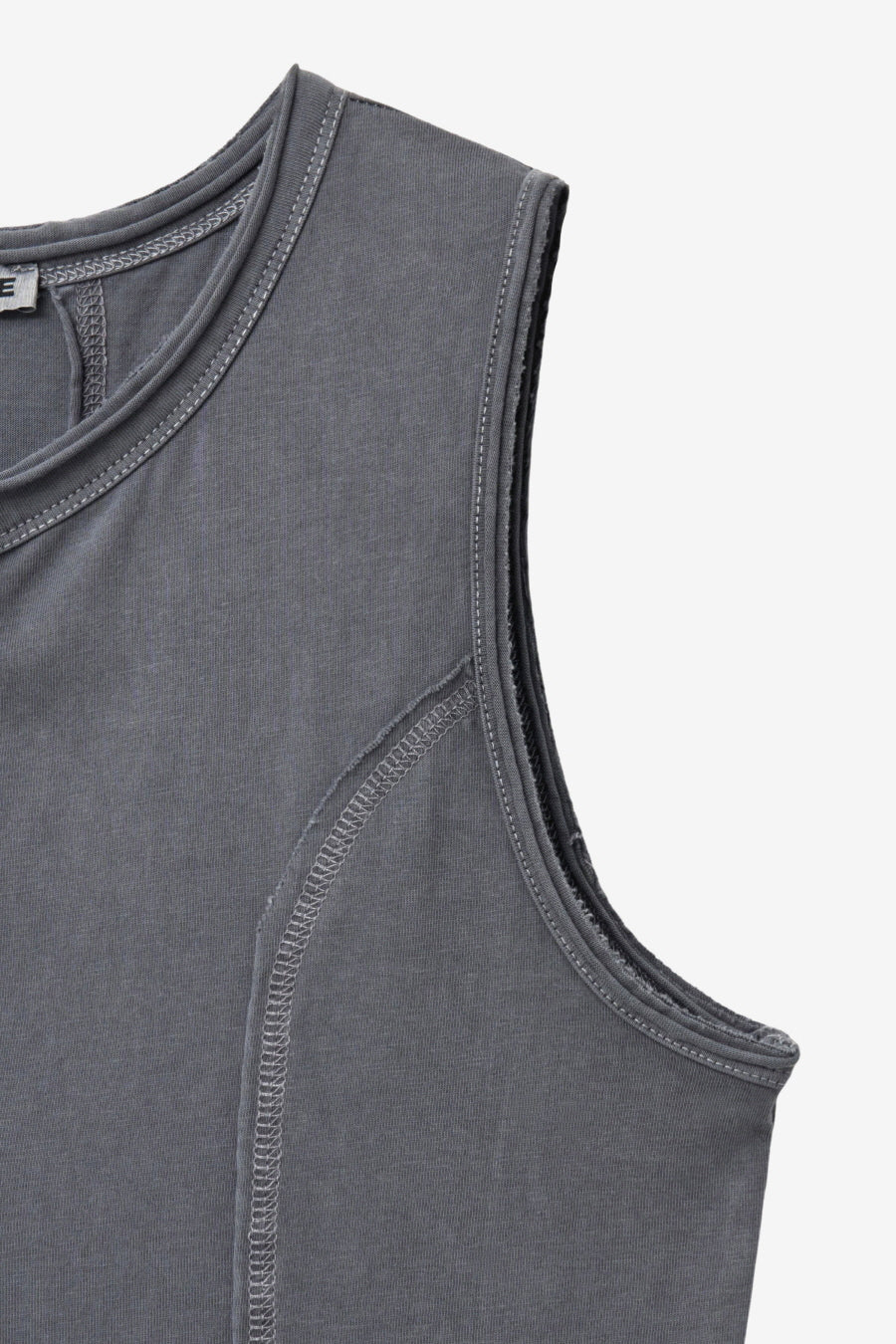 Insilence - Cotton Dyed Henley Neck Dress (Washed Charcoal) product image 10 | TRAB K-Fashion Australia