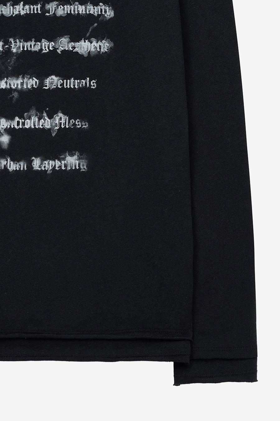 Insilence - Lettering Cotton Linen Long Sleeve (Black) product image 10 | TRAB K-Fashion Australia