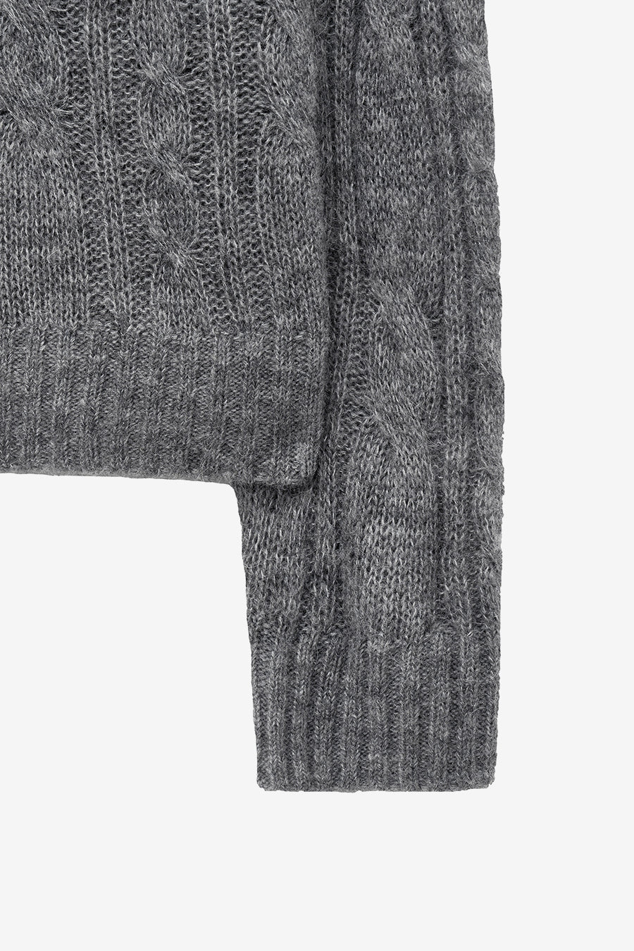 Insilence - Seared Cable Cardigan (Melange Grey) product image 10 | TRAB K-Fashion Australia