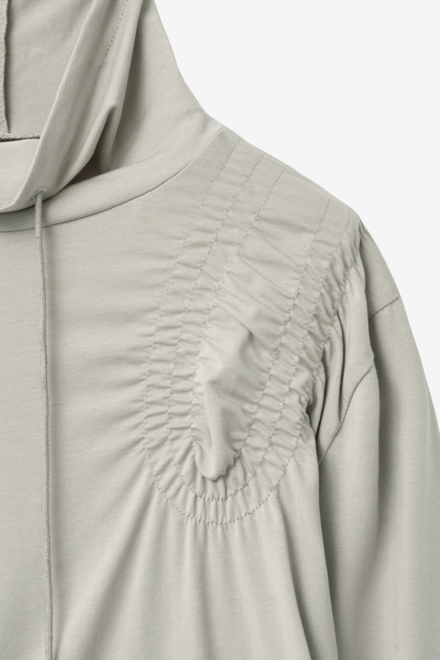 Insilence - Shirred High-Neck Top (Ash Khaki) product image 10 | TRAB K-Fashion Australia