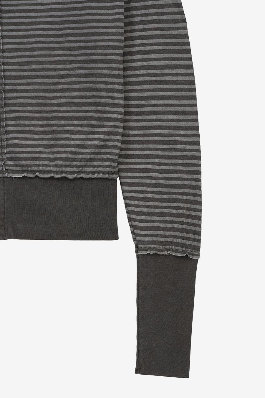 Insilence - Grunge Dyed Stripe Zip-up (Charcoal) product image 10 | TRAB K-Fashion Australia