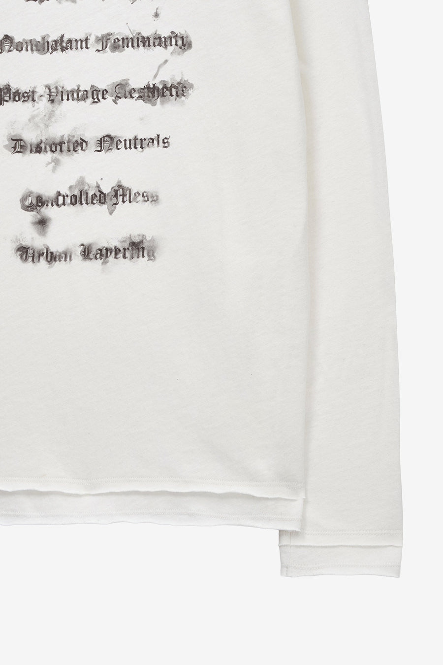 Insilence - Lettering Cotton Linen Long Sleeve (White) product image 10 | TRAB K-Fashion Australia