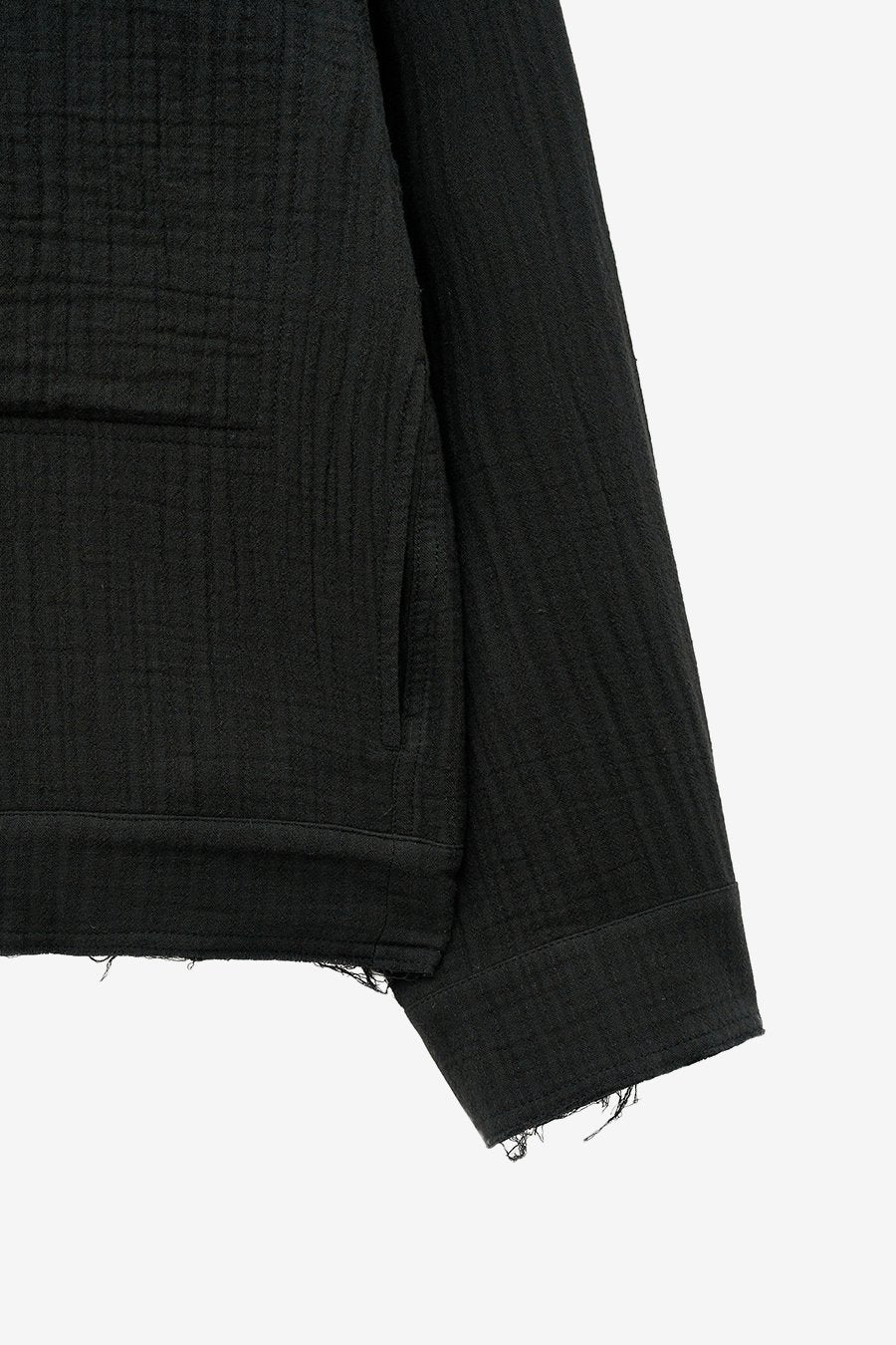 Insilence - Double Gauze Cut off Jumper (Black) product image 10 | TRAB K-Fashion Australia