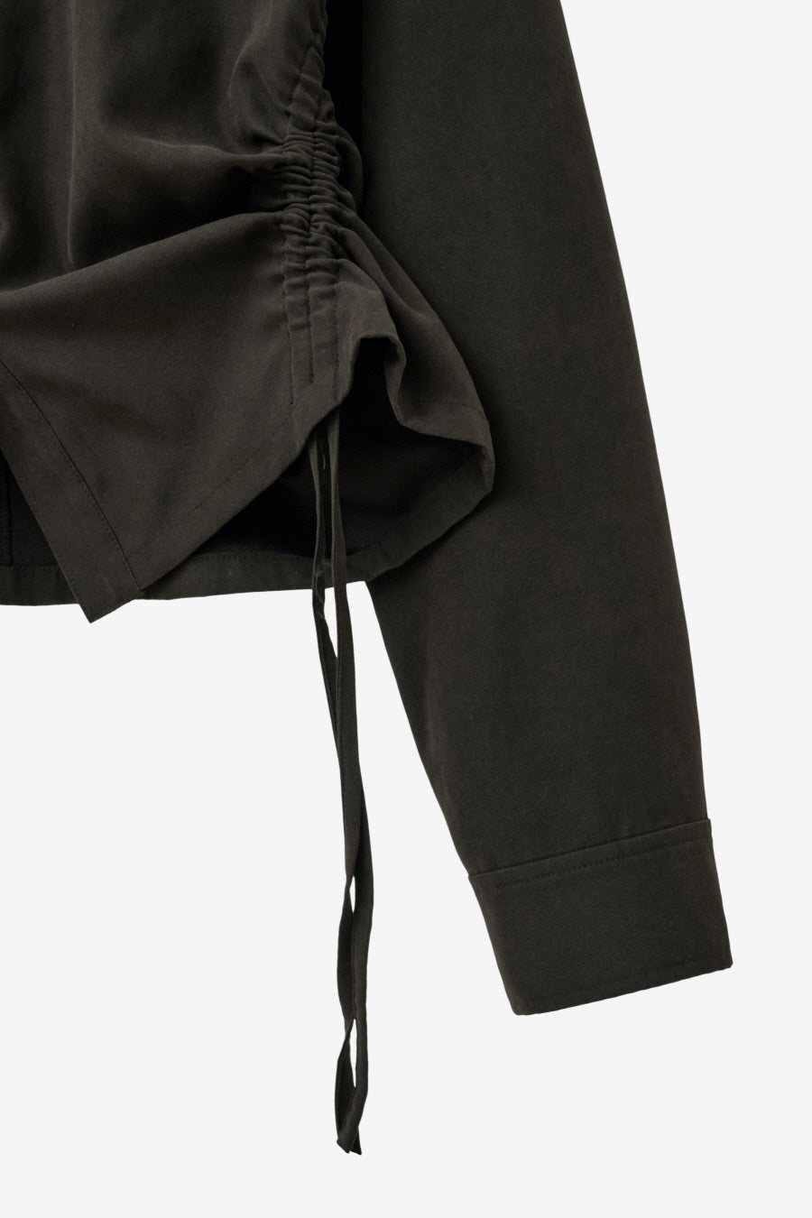 Insilence - Soft Shirring Shirt (Brown) product image 10 | TRAB K-Fashion Australia