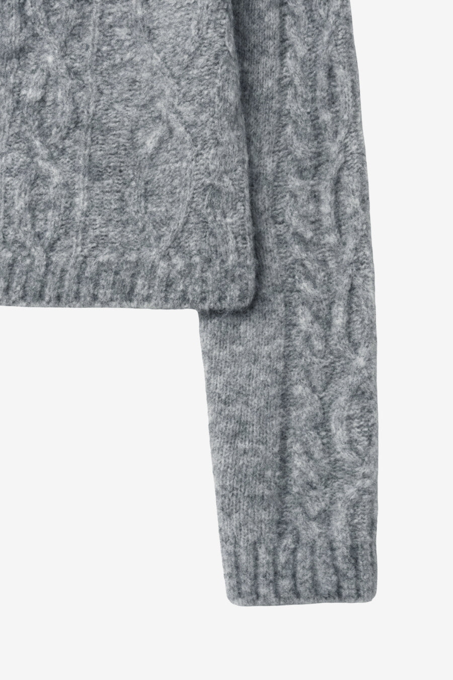 Insilence - Twist Half Zip-up Knit (Light Grey) product image 10 | TRAB K-Fashion Australia