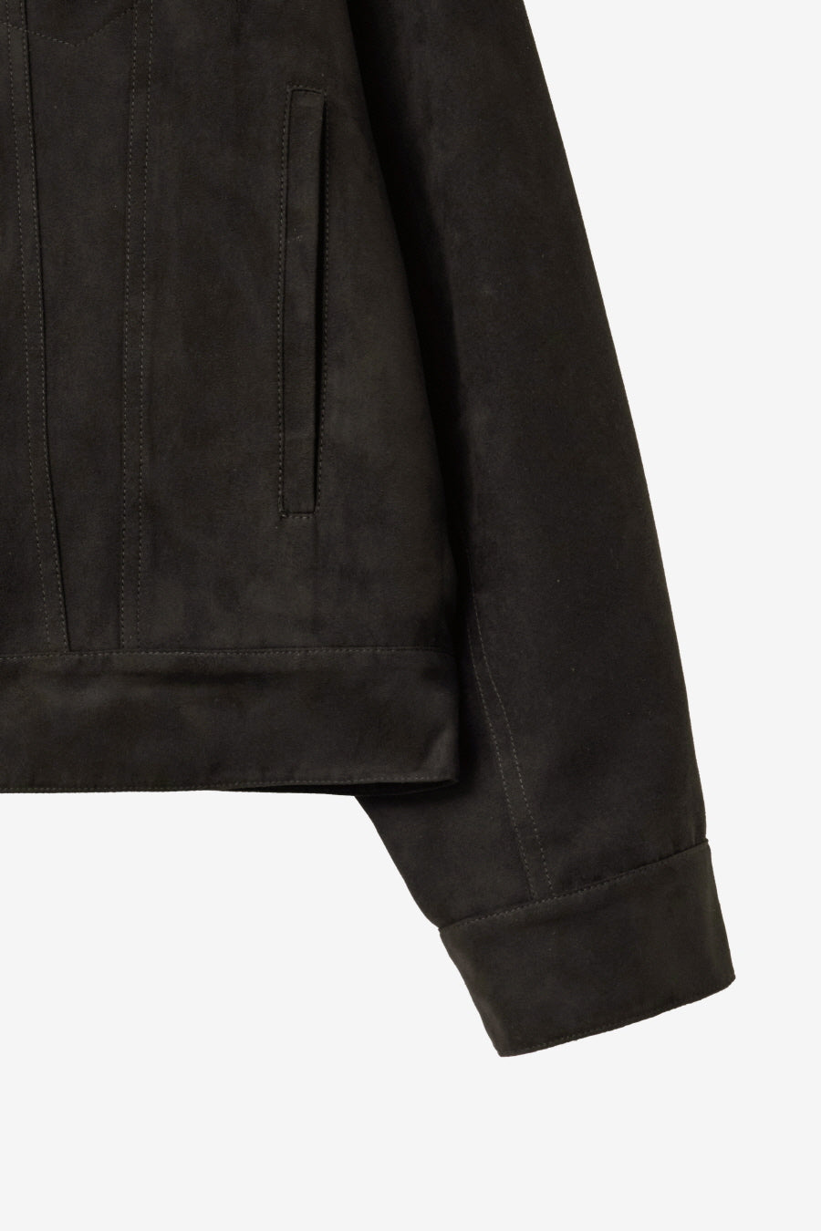 Insilence - Faux Suede Trucker Jacket (Brown) product image 10 | TRAB K-Fashion Australia
