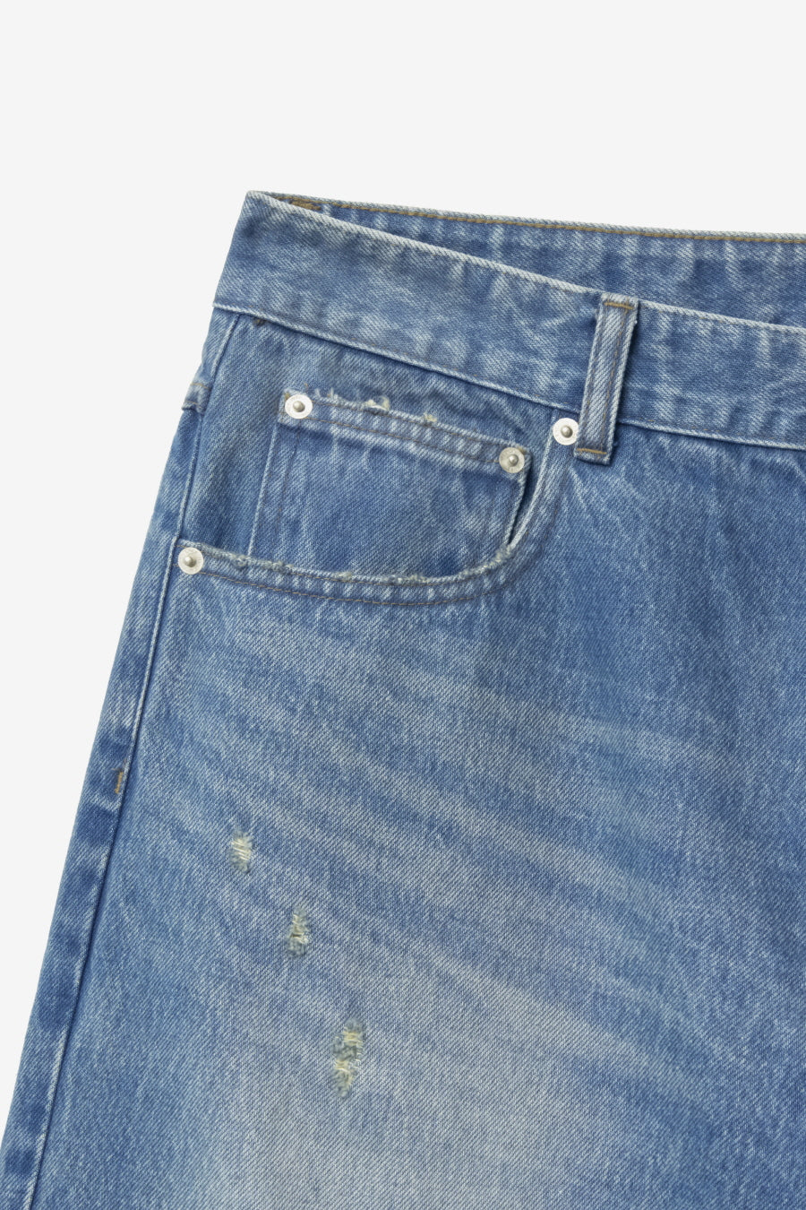 Insilence - Distressed Denim Shorts (Blue) product image 8 | TRAB K-Fashion Australia