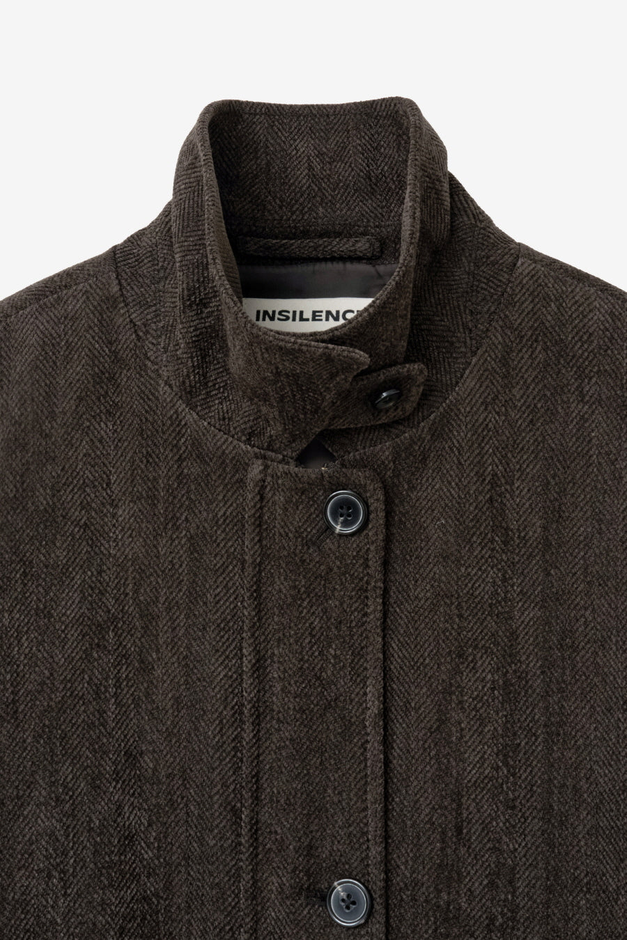 Insilence - Herringbone Velvet Blouson (Brown) product image 12 | TRAB K-Fashion Australia