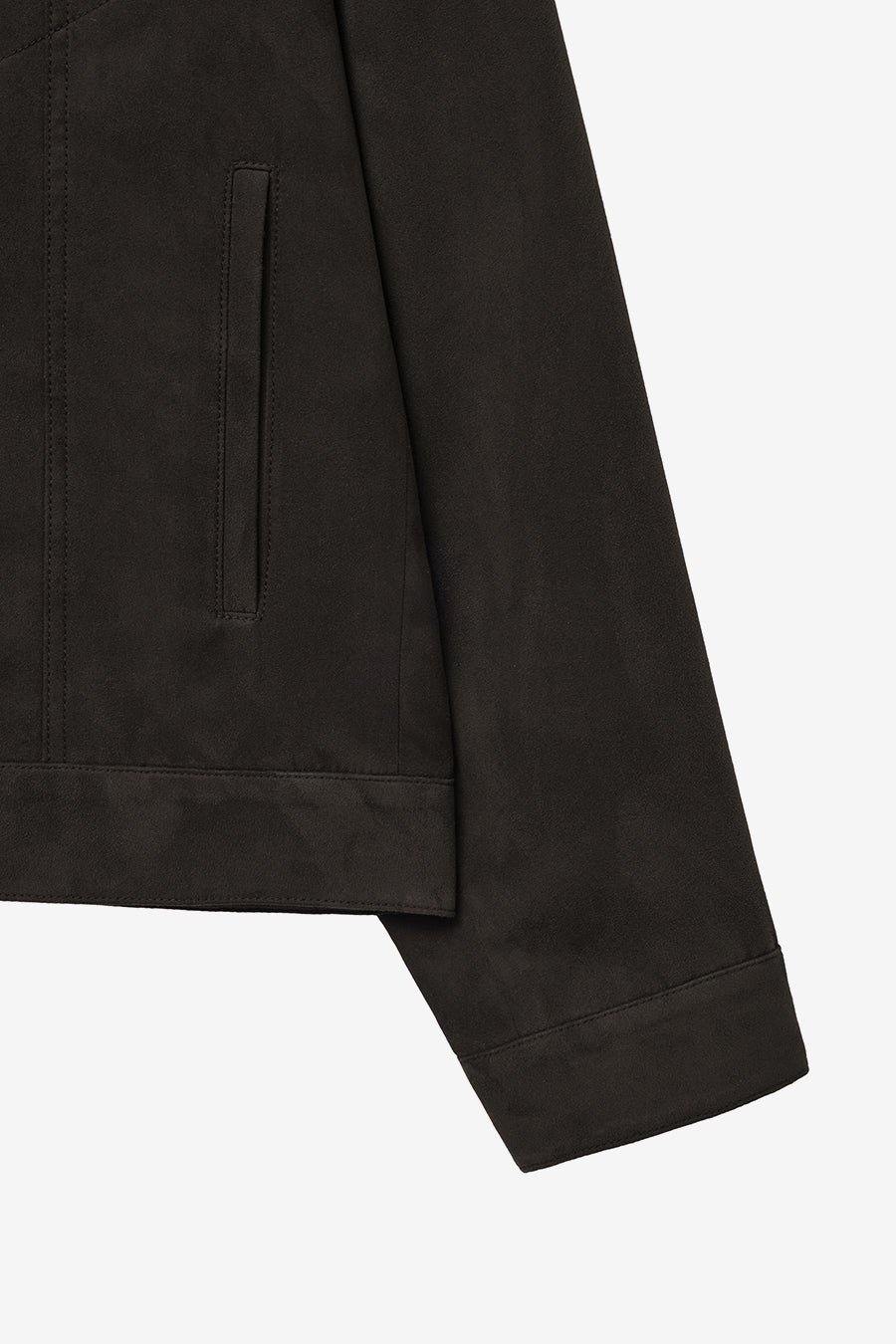Insilence - Pou Suede Trucker Jacket (Brown) product image 10 | TRAB K-Fashion Australia