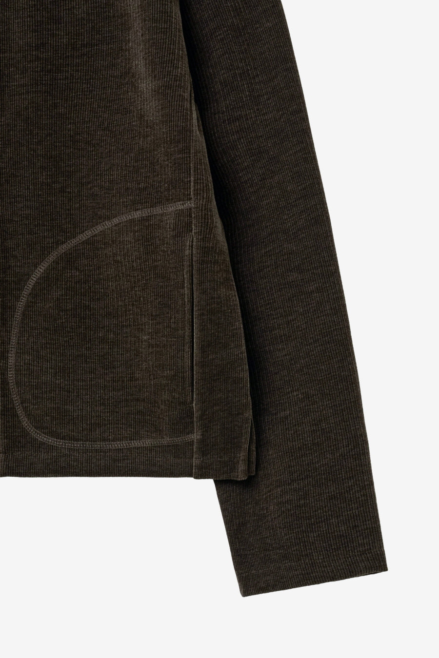 Insilence - Corduroy High-Neck Zip-Up (Brown) product image 10 | TRAB K-Fashion Australia