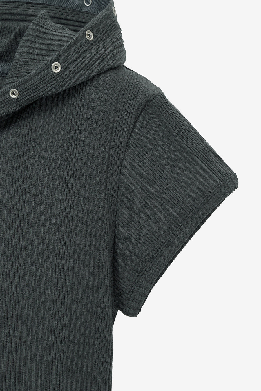 Insilence - Slim Snap Hoodie Top (Charcoal) product image 10 | TRAB K-Fashion Australia