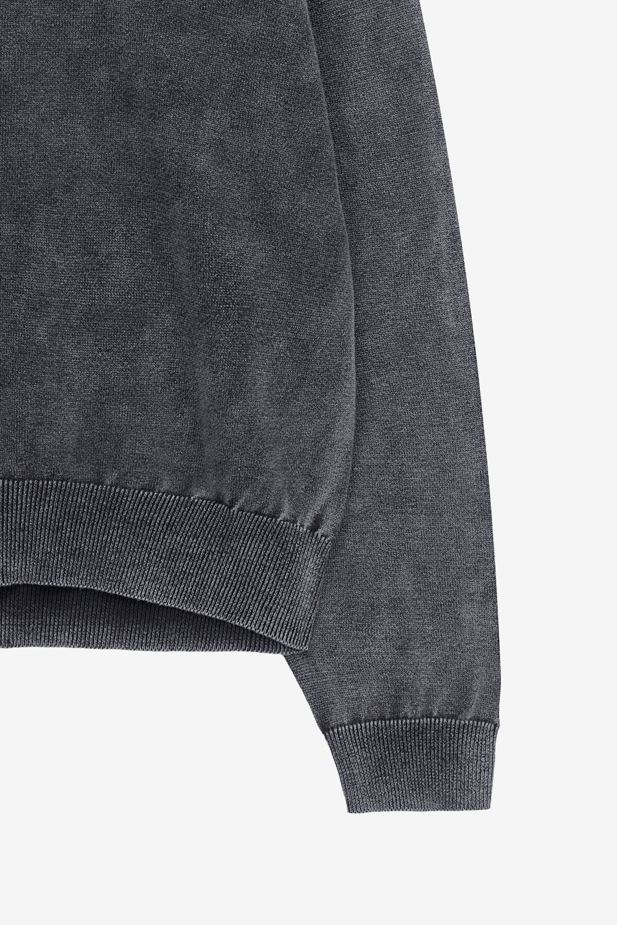 Insilence - Stone Washed Knit Zip-Up (Washed Grey) product image 10 | TRAB K-Fashion Australia