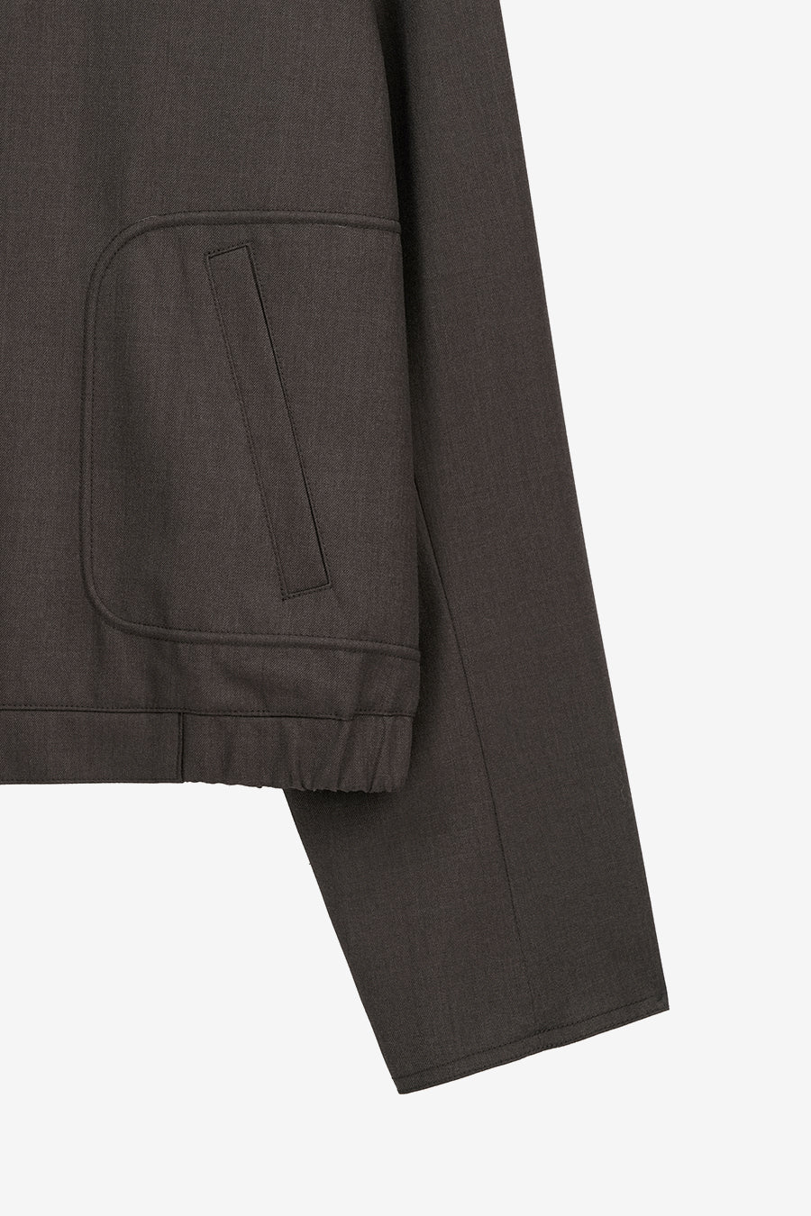 Insilence - Wool Drizzler Blouson (Melange Brown) product image 10 | TRAB K-Fashion Australia