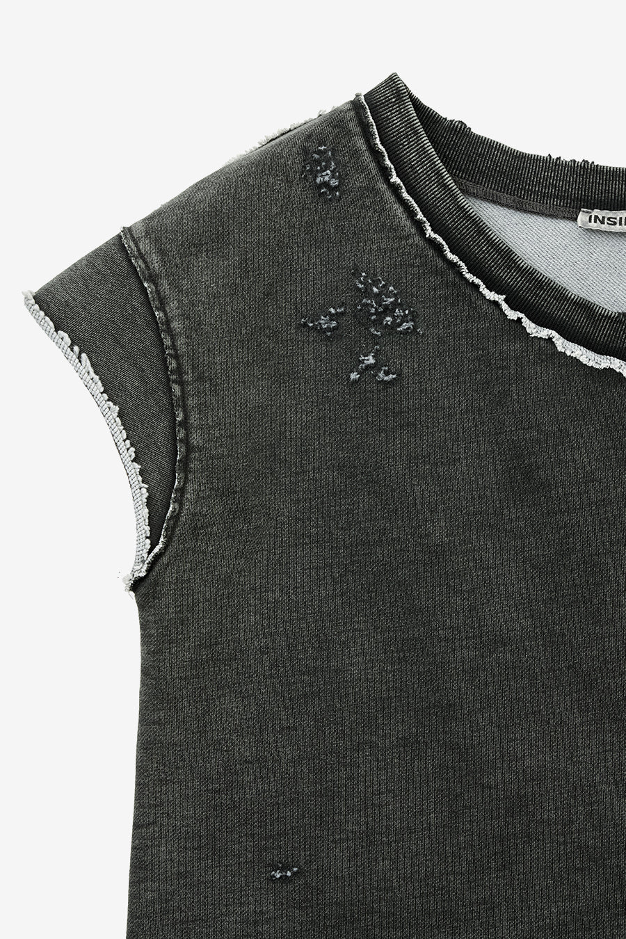 Insilence - Unbalanced Layered Top (Charcoal) product image 10 | TRAB K-Fashion Australia