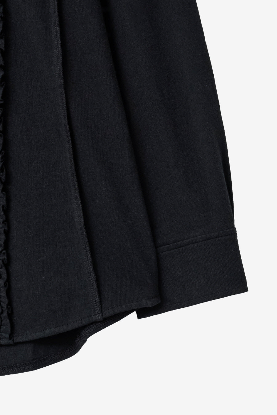 Insilence - Ruffle Jersey Shirt (Black) product image 10 | TRAB K-Fashion Australia