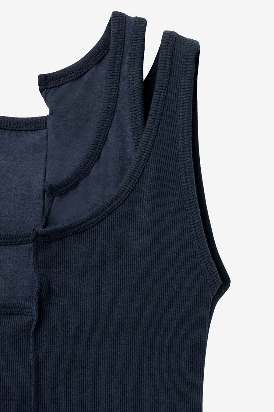 Insilence - Unbalanced Layer Sleeveless (Navy) product image 10 | TRAB K-Fashion Australia