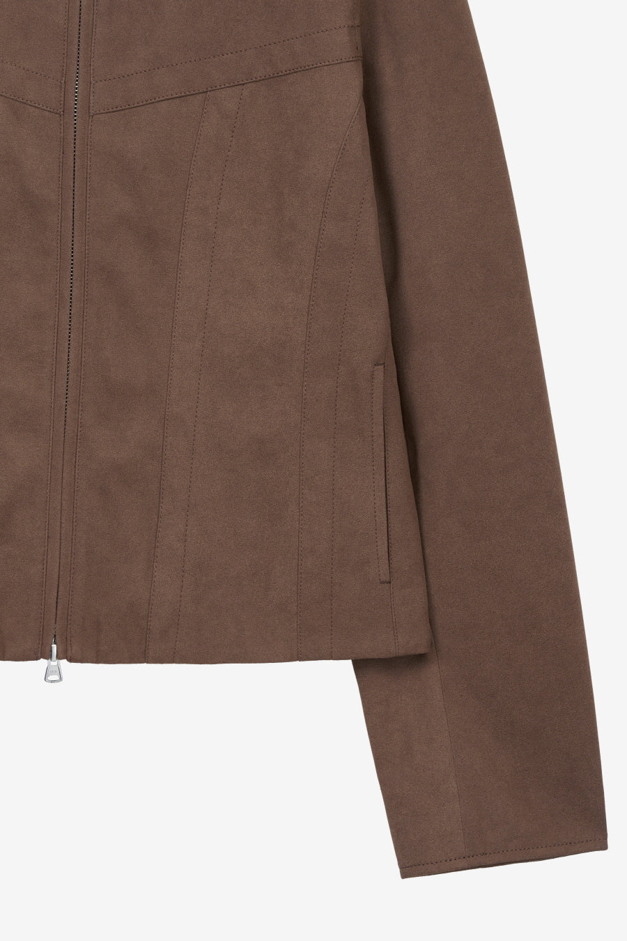 Insilence - Vintage Faux Suede Jacket (Brown) product image 10 | TRAB K-Fashion Australia
