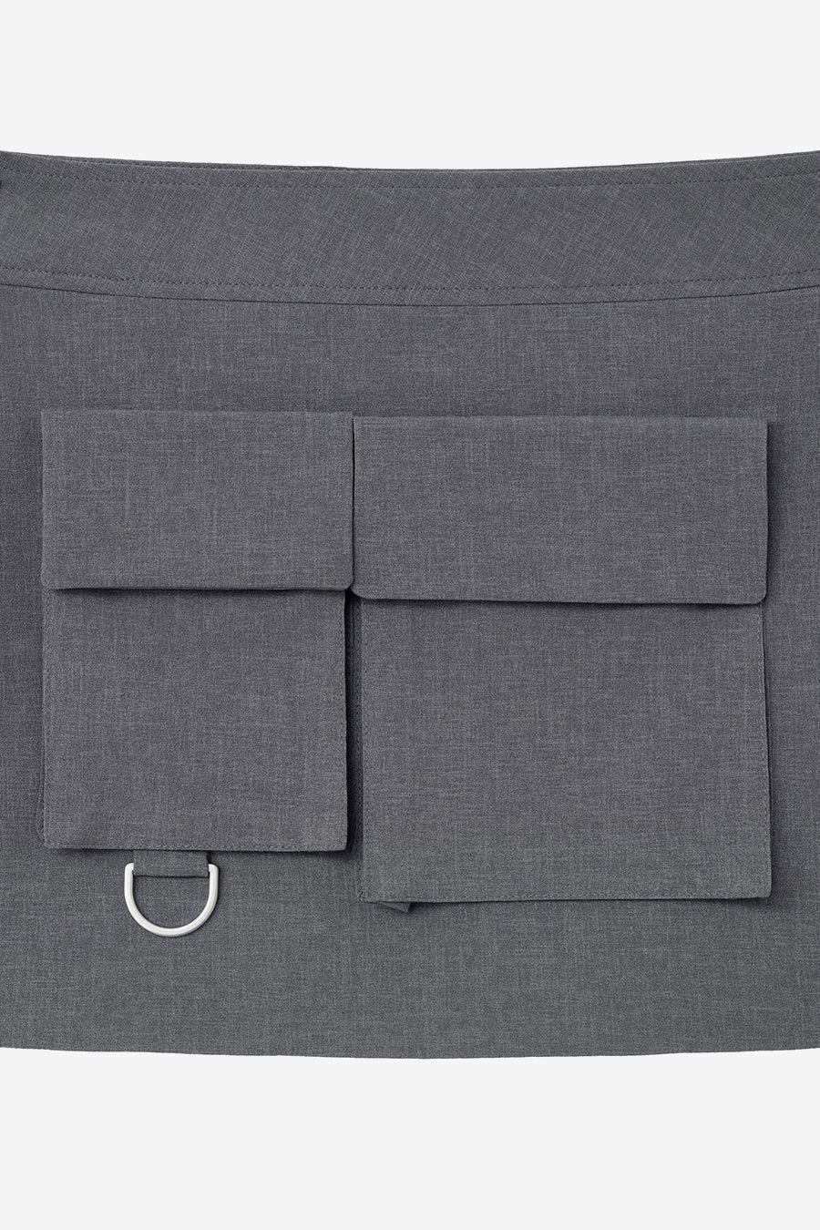 Insilence - Layered Belt Skirt (Melange Grey) product image 14 | TRAB K-Fashion Australia