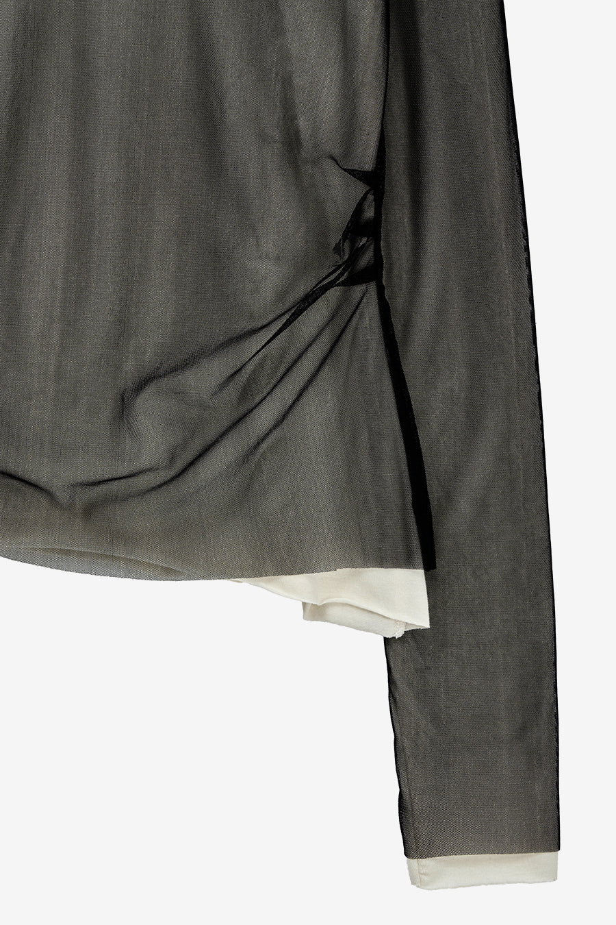 Insilence - Mesh Drape Long Sleeve (Black) product image 10 | TRAB K-Fashion Australia