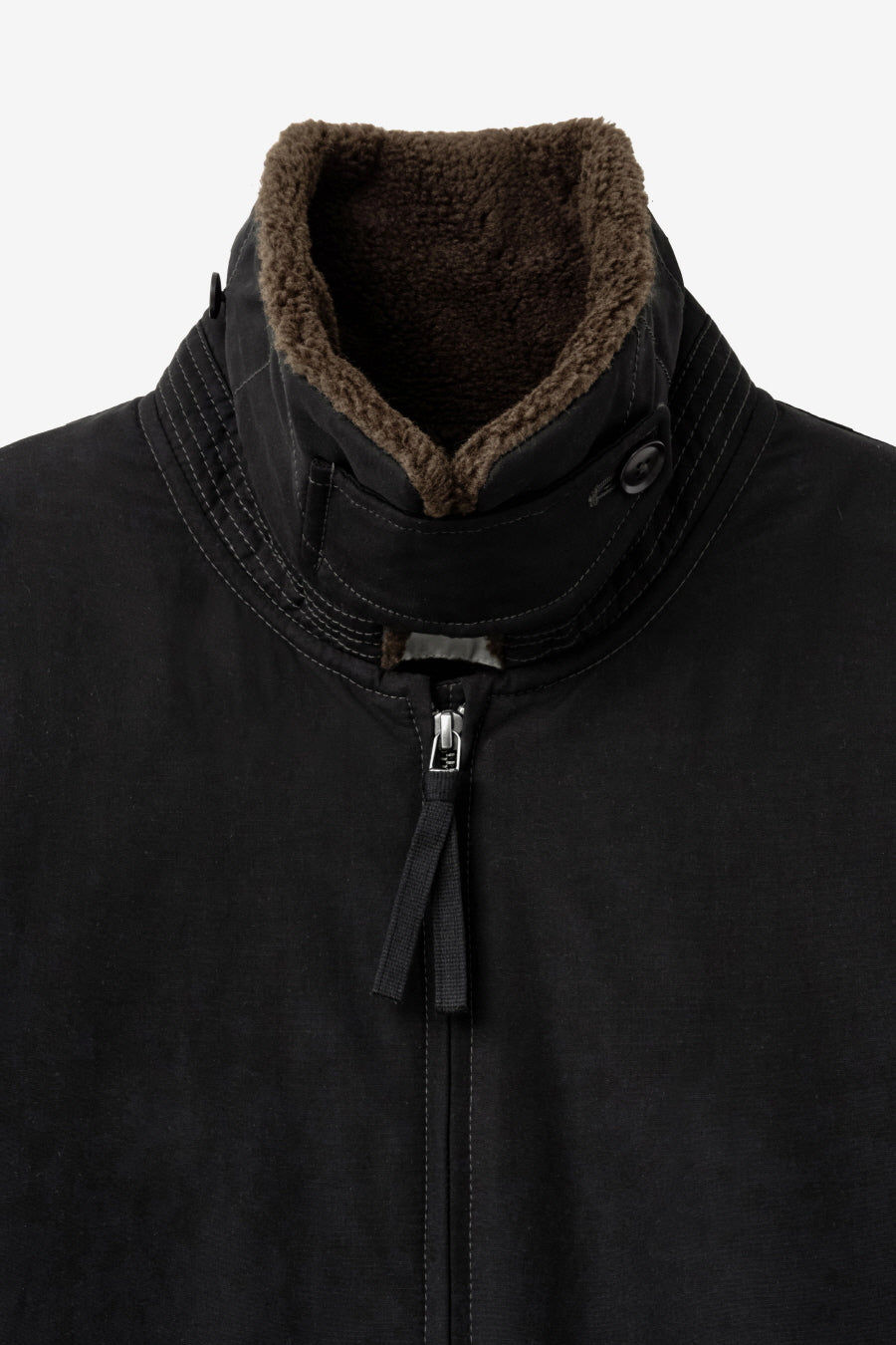 Insilence - W Washed Cotton Shearling Jacket (Black) product image 10 | TRAB K-Fashion Australia