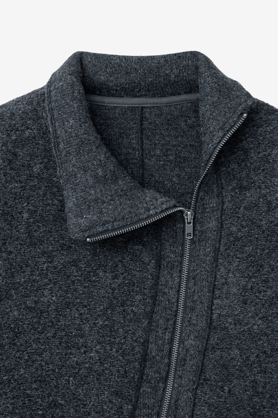 Insilence - Slanted Zipper Wool Jacket (Charcoal) product image 10 | TRAB K-Fashion Australia